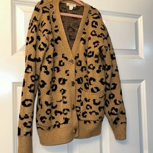 Crewcuts animal print cardigan